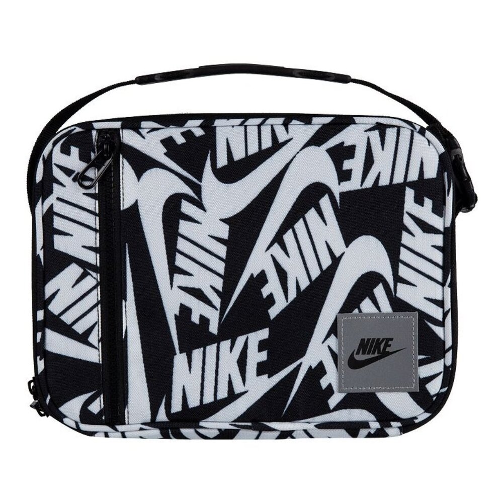 Nike Hard Liner Lunch Bag Black White Nike Logo